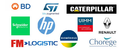 Logos des entreprises membre du club des industriels de Grenoble INP - Génie industriel